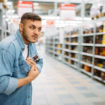 man shoplifting