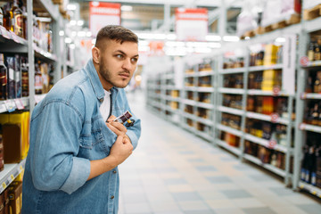 man shoplifting