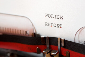 police report written on typewriter