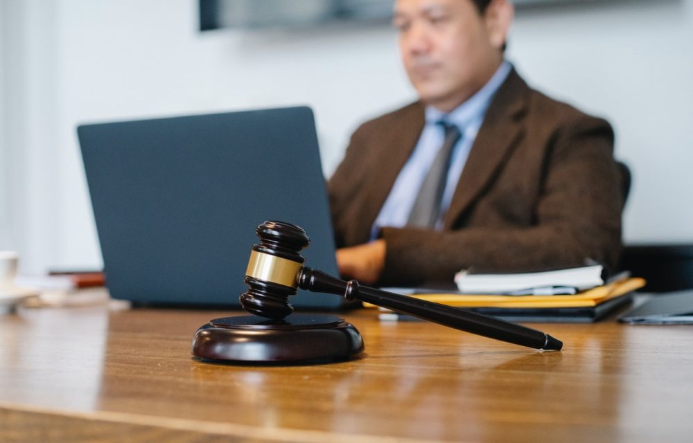 gavel attorney laptop